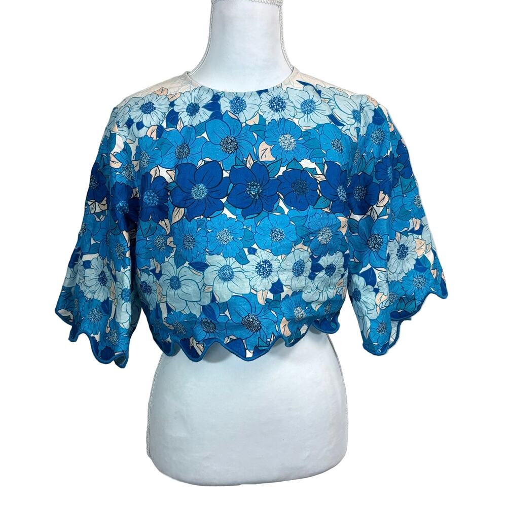 Farm Rio Women's Short Sleeve Blouse, NWT